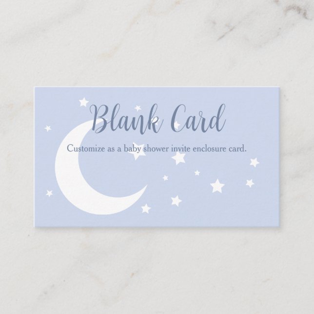 Tarjeta De Recepción Luna de Invierno y Estrellas (Anverso)