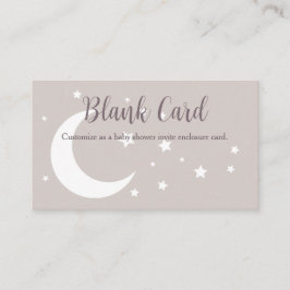 Tarjeta De Recepción Luna de Invierno y Estrellas