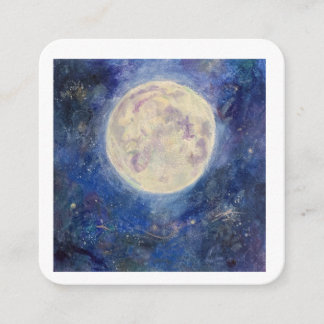 Tarjeta De Recepción Luna Llena Celestial Noche Cielo Maureen Girard Un