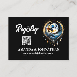 Tarjeta De Recepción Luna llena estrellada noche luna luna luna moda ce