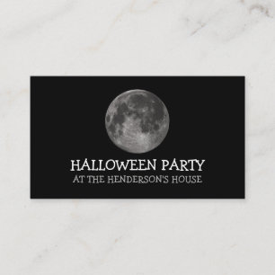 Tarjeta De Recepción Luna llena, Halloween Party Ticket Invitado