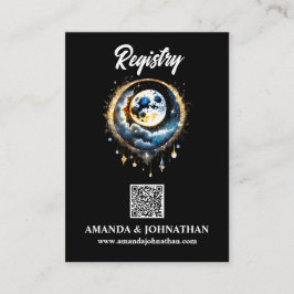 Tarjeta De Recepción Luna Llena luna noche cielo qr registro de códigos