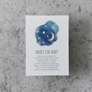 Tarjeta De Recepción Luna y estrellas Libros para Niños Bebés
