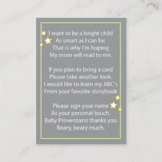 Tarjeta De Recepción Luna y estrellas traen una carta de libros