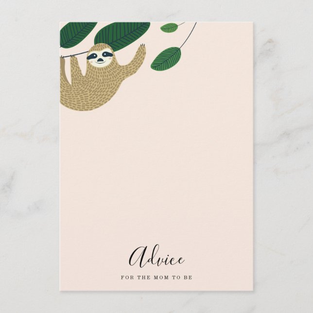 Tarjeta De Recepción Lush Jungle Baby Shower Advards Cards (Anverso)