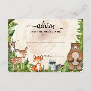 Tarjeta De Recepción Madera de los animales de Woodland Leña Consejos p