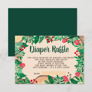 Tarjeta De Recepción madera selva madera verde ducha de raffre de pañal