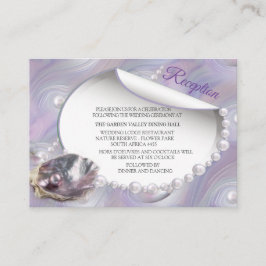 Tarjeta De Recepción Madre de las perlas se fusionaron como nalgas líqu