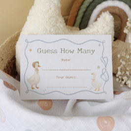 Tarjeta De Recepción Madre en Baby Shower adivina cuántos juegos