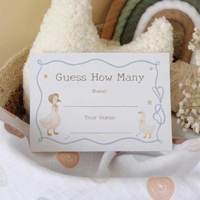 Tarjeta De Recepción Madre en Baby Shower adivina cuántos juegos (Subido por el creador)