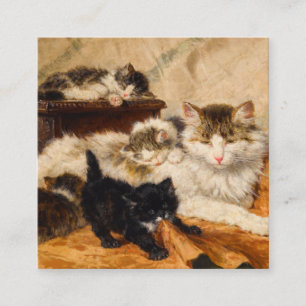 Tarjeta De Recepción Madre y sus gatitos