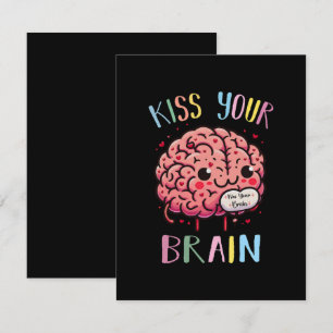 Tarjeta De Recepción Maestra que besa tu cerebro