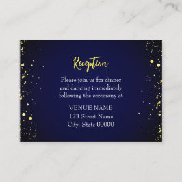 Tarjeta de recepción mágica de boda nocturna estre