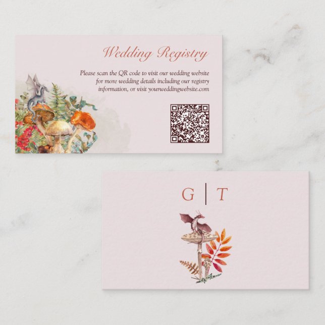 Tarjeta De Recepción Magick Mushrooms and Dragons Enclosure Card (Anverso / Reverso)