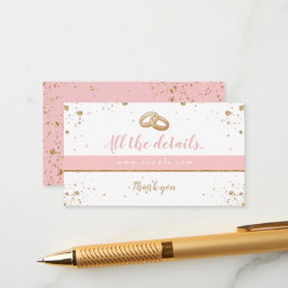 Tarjeta De Recepción Magnífica - COLECCIÓN Rosa de Oro A Todos los deta