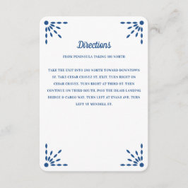 Tarjeta De Recepción Magníficas direcciones del Boda del Papel Azul Pic