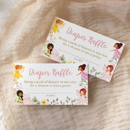 Tarjeta De Recepción Magnífico Fairy Baby Shower Diaper Raffle Ticket