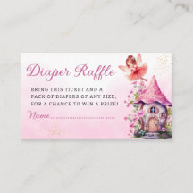 Magnífico Hada Pink Floral Garden Diaper Raffle