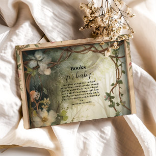 Tarjeta De Recepción Magníficos libros forestales florales para bebé