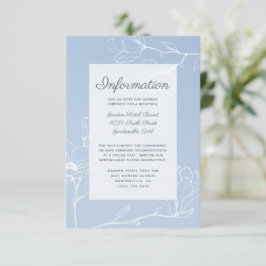 Tarjeta De Recepción Magnolia Azul