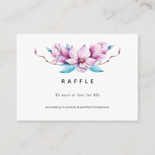Tarjeta De Recepción Magnolia Boda Floral Raffle