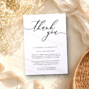 Tarjeta De Recepción Magnolia Color Foto Personalizada de Agradecimient
