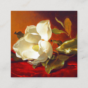Tarjeta De Recepción Magnolia en Terciopelo Rojo Martin Johnson Heade
