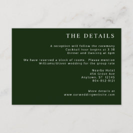 Tarjeta De Recepción Magnolia tropical Verde Blanco Rojo