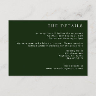 Tarjeta De Recepción Magnolia tropical Verde Blanco Rojo