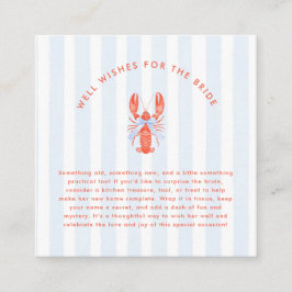 Tarjeta De Recepción Maine Squeeze Bridal Shower Wire Bien Gabinete