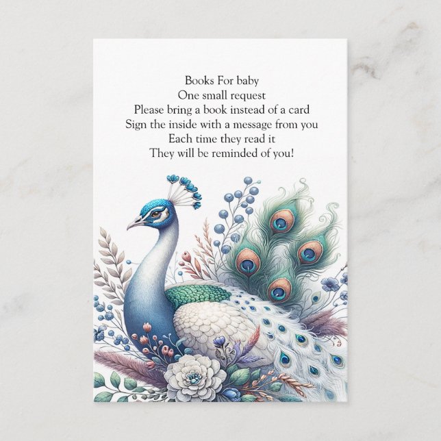 Tarjeta De Recepción Majestic Peacock (Anverso)