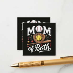 Tarjeta De Recepción Mamá de ambos Game Day Béisbol Softbol