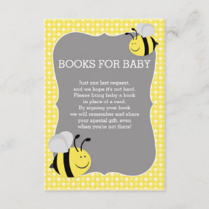 Tarjeta De Recepción Mamá de la petición de los libros a la abeja Baby