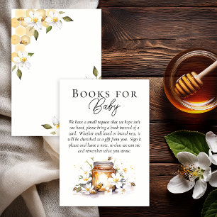 Tarjeta De Recepción Mamá para Abeja Honey Bee Baby Shower Libros para 