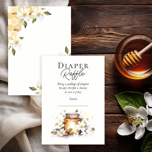 Tarjeta De Recepción Mamá para Abeja Honey Bee Baby Shower Rifa de Paña