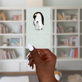 Tarjeta De Recepción Mama Penguin Winter Blue Baby Shower Solicitud de 
