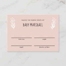 Tarjeta De Recepción Mamá rosa y rusa en Baby Shower