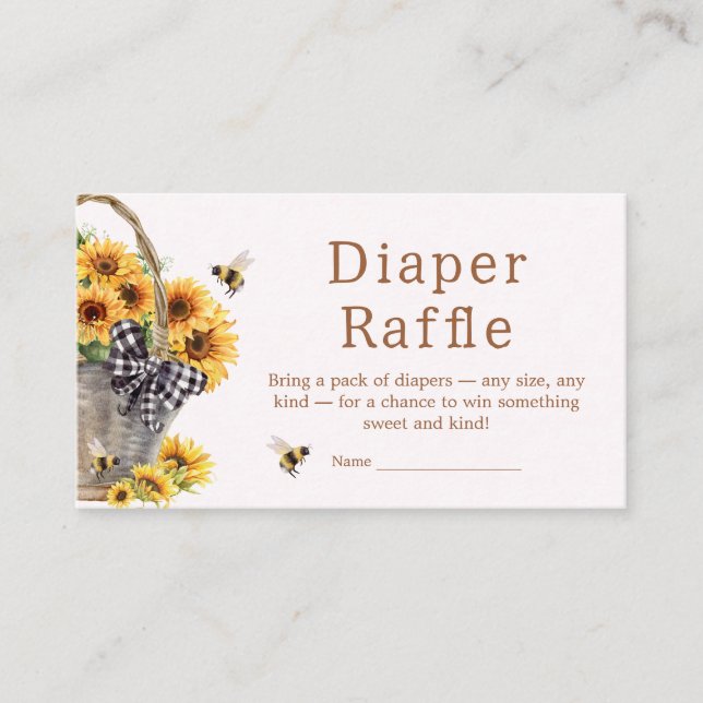 Tarjeta De Recepción Mamá se va a comprar Baby Shower Diaper Raffle (Anverso)