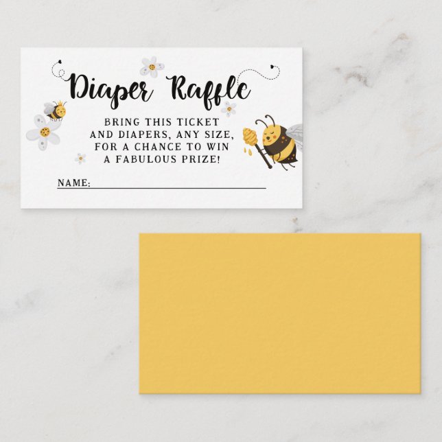 Tarjeta De Recepción Mama to Bee Bumblebee Baby Shower (Anverso / Reverso)