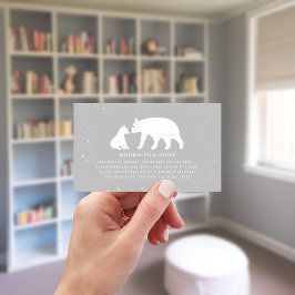 Tarjeta De Recepción Mamá Y Baby Shower Polar Bear Book Request Gray
