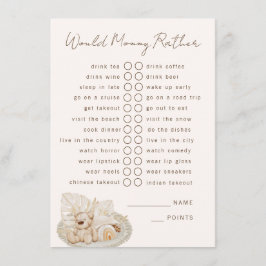 Tarjeta De Recepción ¿Mami prefiere un juego Fiesta?