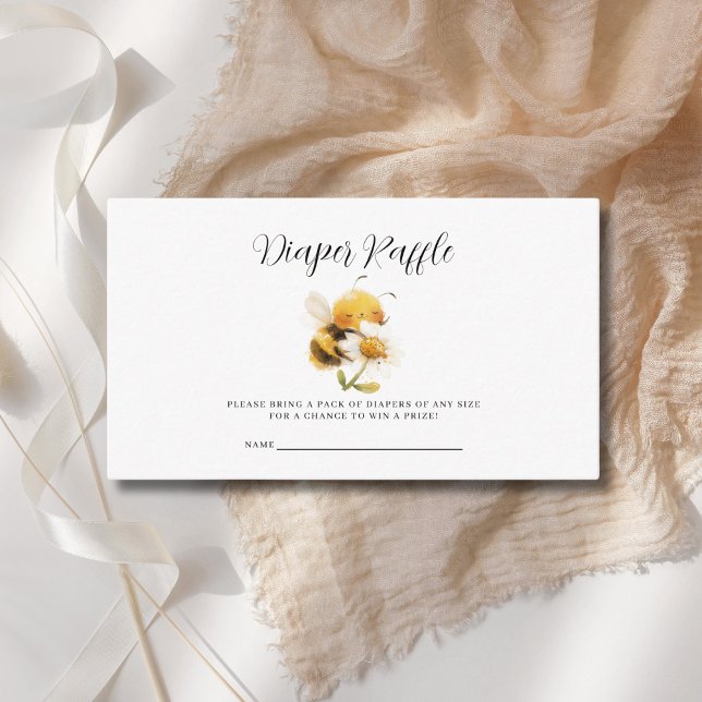 Tarjeta De Recepción Mami To Bee Diaper Raffle Baby Shower (Subido por el creador)