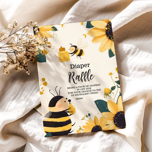 Tarjeta De Recepción Mami ventilado para bebe Raffle floral amarilla (Subido por el creador)