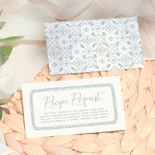 Tarjeta De Recepción Mano caprichosa de limón Ducha nupcial azul