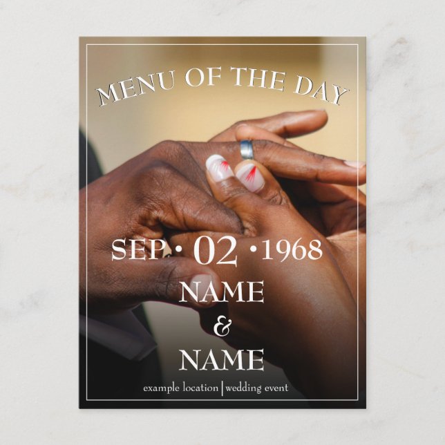 Tarjeta De Recepción Manos de una fabulosa pareja de bodas punk Ring (Anverso)