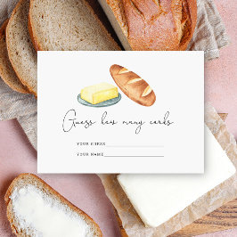 Tarjeta De Recepción Mantequilla juntos, adivina cuántos corchos de nov