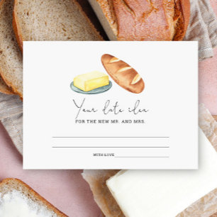 Tarjeta De Recepción Mantequilla Juntos - Ideas para una noche de cita 