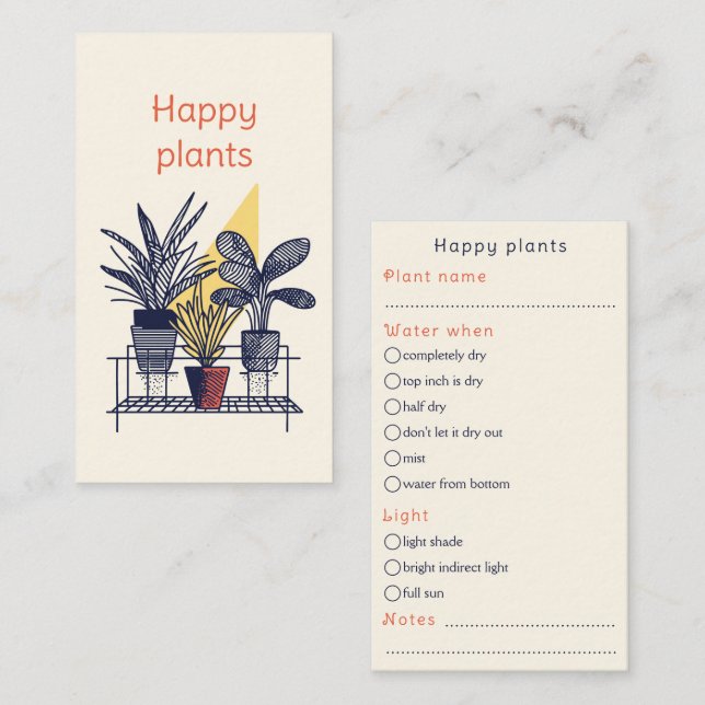 Tarjeta De Recepción Manual de taller de la moderna casa de cuidado de  (Anverso / Reverso)