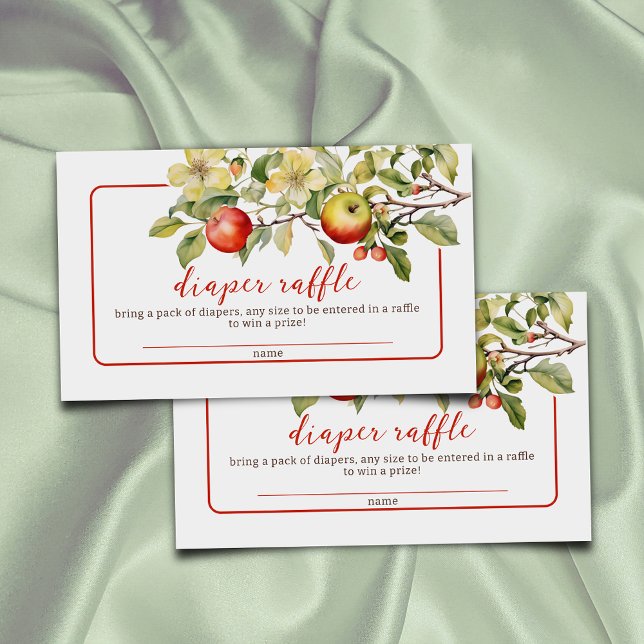 Tarjeta De Recepción Manzana acuarela de nuestro diapé de otoño (Subido por el creador)
