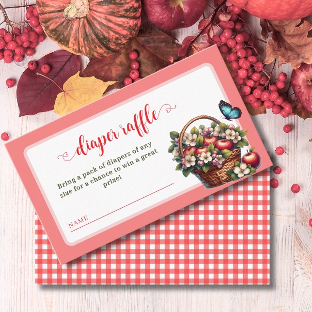 Tarjeta De Recepción Manzana de mi ojo bebé ducha pañal rifa (Subido por el creador)